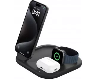 Беспроводное зарядное устройство Belkin 3-in-1 Magnetic Foldable Black (WIZ029VFBK)