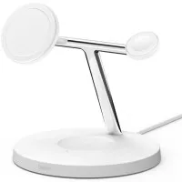Беспроводное зарядное устройство Belkin 3-in-1 MagSafe iPhone Fast charger White (WIZ017VFWH)