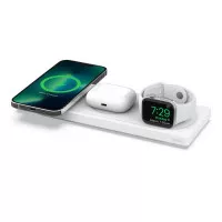 Беспроводное зарядное устройство Belkin BOOST CHARGE PRO 3-in-1 Wireless Charging Pad with MagSafe White (HPU82, WIZ016vfWH)