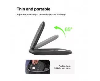 Бездротовий зарядний пристрій Belkin BoostCharge 3-in-1 Magnetic Foldable Wireless Charger with Qi2 15W Black (WIZ029vfBK)