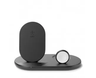 Бездротовий зарядний пристрій Belkin BoostCharge 3-in-1 Wireless Charger for Apple Devices Black (WIZ001vfBK)