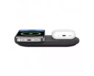 Беспроводное зарядное устройство Belkin BoostCharge Pro 2-in-1 Magnetic Wireless Charging Pad with Qi2 15W Black (WIZ021vfBK)