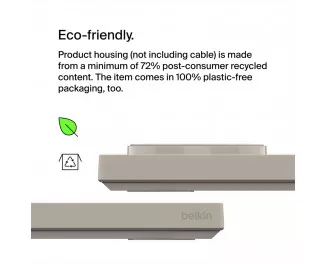 Беспроводное зарядное устройство Belkin BoostCharge Pro 2-in-1 Wireless Charging Pad with MagSafe 15W Sand (WIZ019ttSA)