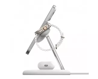 Беспроводное зарядное устройство Belkin BoostCharge Pro 3-in-1 Magnetic Wireless Charging Stand with Qi2 15W White (WIZ023vfWH)
