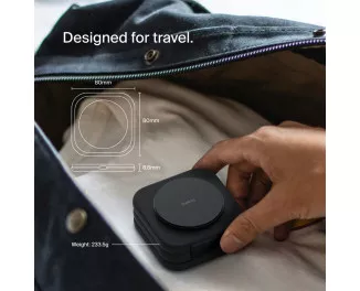 Беспроводное зарядное устройство Belkin BoostCharge Pro 3-in-1 Magnetic Wireless Charging Travel Pad with Qi2 15W Black (WIZ024hqBK)