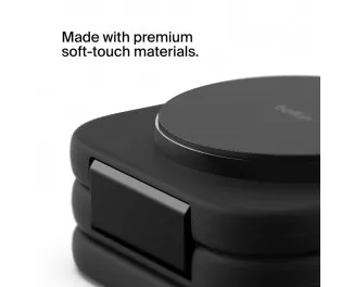 Беспроводное зарядное устройство Belkin BoostCharge Pro 3-in-1 Magnetic Wireless Charging Travel Pad with Qi2 15W Black (WIZ024hqBK)