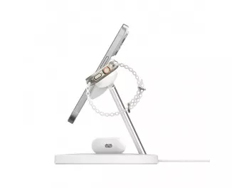 Бездротовий зарядний пристрій Belkin BoostCharge Pro 3-in-1 Wireless Charging Stand with Qi2 15W White (WIZ032kqWH)