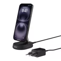Беспроводное зарядное устройство Belkin BoostCharge Pro Convertible Magnetic Wireless Charging Stand with Qi2 15W Black (WIA008vfBK)