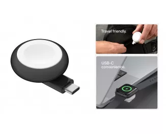 Беспроводное зарядное устройство Belkin USB-C Apple Watch Charger Black (WIZ022GLWH-B1)