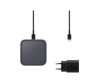 Беспроводное зарядное устройство Samsung 15W Wireless Charger Pad (with TA) Black (EP-P2400TBRGRU)