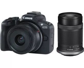 Бездзеркальний фотоапарат Canon EOS R50 RF-S 18-45 IS STM + RF-S 55-210 IS STM Black (5811C034)