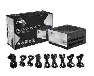 Блок живлення 1000W MSI PRO A1000PL PCIE5