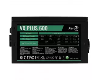 Блок питания 600W AeroCool VX Plus Stealth 600 (ACPN-VS60NEY.12)
