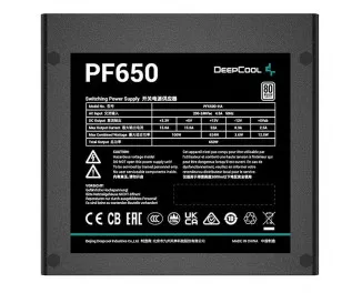 Блок питания 650W DeepCool PF650 (R-PF650D-HA0B-EU)