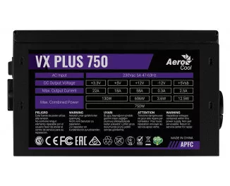 Блок питания 750W AeroCool VX PLUS 750 (ACPN-VS75AEY.11)