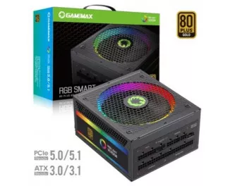Блок питания 750W GameMax RGB 750 PRO ((ATX3.03.1 PCIE5.0)