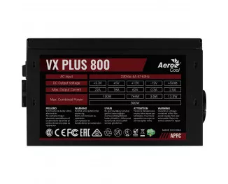Блок питания 800W AeroCool VX Plus Stealth 800 (ACPN-VS80AEY.12)