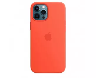 Чохол для Apple iPhone 12 / 12 Pro Silicone Case with MagSafe and Splash Screen Electric Orange