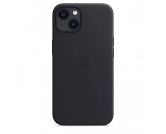 Чохол для Apple iPhone 13 Apple Leather Case with MagSafe Midnight (MM183)