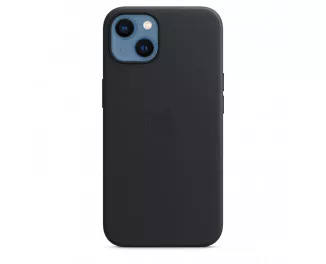 Чохол для Apple iPhone 13 Apple Leather Case with MagSafe Midnight (MM183)