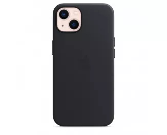 Чохол для Apple iPhone 13 Apple Leather Case with MagSafe Midnight (MM183)