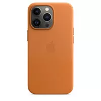 Чохол для Apple iPhone 13 Pro Apple Leather Case with MagSafe Golden Brown (MM193)