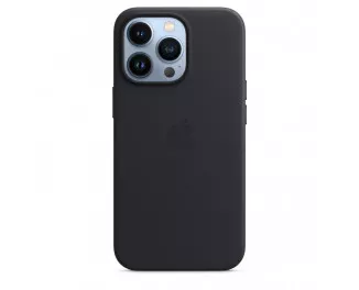 Чехол для Apple iPhone 13 Pro  Apple Leather Case with MagSafe Midnight (MM1H3)
