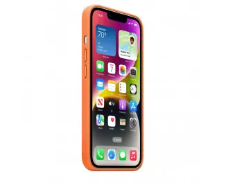 Чехол для Apple iPhone 14 Plus  Apple Leather Case with MagSafe Orange (MPPF3)