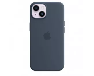 Чехол для Apple iPhone 14 Plus  Apple Silicone Case with MagSafe Storm Blue (MPT53)