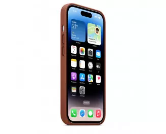 Чехол для Apple iPhone 14 Pro  Apple Leather Case with MagSafe Umber (MPPK3)