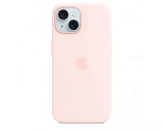Чехол для Apple iPhone 15 Plus  Apple Silicone Case with MagSafe Light Pink (MT143)