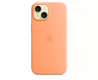 Чохол для Apple iPhone 15 Plus  Apple Silicone Case with MagSafe Orange Sorbet (MT173)