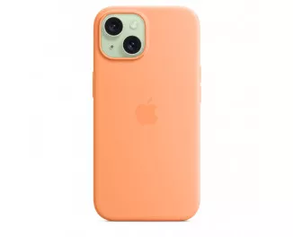 Чохол для Apple iPhone 15 Plus  Apple Silicone Case with MagSafe Orange Sorbet (MT173)