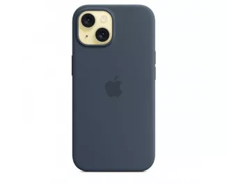 Чехол для Apple iPhone 15 Plus  Apple Silicone Case with MagSafe Storm Blue (MT123)