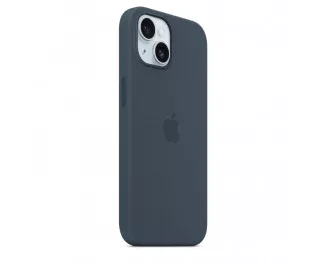 Чехол для Apple iPhone 15 Plus  Apple Silicone Case with MagSafe Storm Blue (MT123)