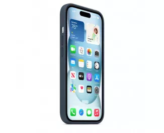 Чехол для Apple iPhone 15 Plus  Apple Silicone Case with MagSafe Storm Blue (MT123)