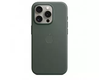 Чехол для Apple iPhone 15 Pro  Apple FineWoven Case with MagSafe Evergreen (MT4U3)