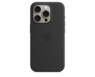 Чехол для Apple iPhone 15 Pro Max  Apple Silicone Case with MagSafe Black (MT1M3)