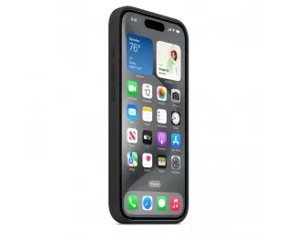 Чехол для Apple iPhone 15 Pro Max  Apple Silicone Case with MagSafe Black (MT1M3)