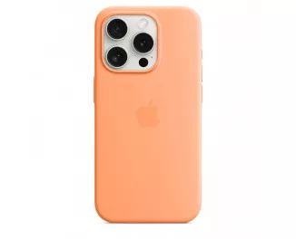 Чехол для Apple iPhone 15 Pro Max  Apple Silicone Case with MagSafe Orange Sorbet (MT1W3)