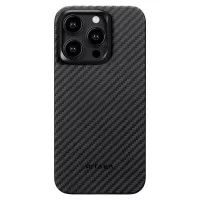 Чехол для iPhone 15 Pro Pitaka MagEZ Case 4 Twill 1500D Black/Grey (KI1501P)