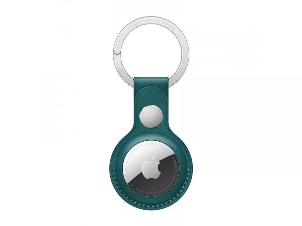 Чехол для поискового брелка Apple AirTag Leather Key Ring Forest Green (MM073)