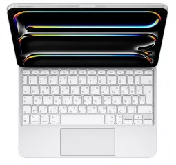 Чехол-клавиатура Apple Magic Keyboard для iPad Pro 11 2024 Ukrainian White (MWR03UA/A)