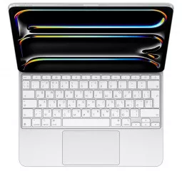 Чехол-клавиатура Apple Magic Keyboard для iPad Pro 13 2024 Ukrainian White (MWR43UA/A)