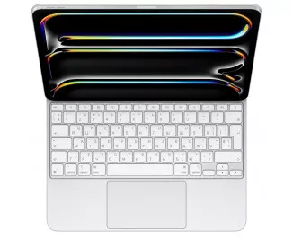 Чехол-клавиатура Apple Magic Keyboard для iPad Pro 13 2024 Ukrainian White (MWR43UA/A)