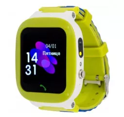 Детские умные часы AmiGo GO004 Splashproof Camera+LED Green (UA)
