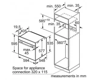 Духовка электрическая BOSCH HBG635BB1 Serie | 8