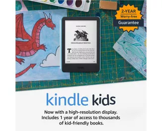 Электронная книга Amazon Kindle Kids 11th Gen. 16Gb (2022) Black with Space Whale Cover