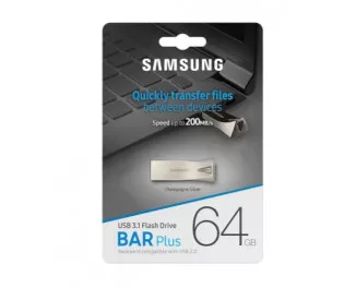 Флешка USB 3.1 64Gb Samsung Bar Plus Champagne Silver (MUF-64BE3/APC)