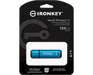 Флешка USB 3.2 128Gb Kingston 128GB IronKey Vault Privacy 50 Blue (IKVP50/128GB)